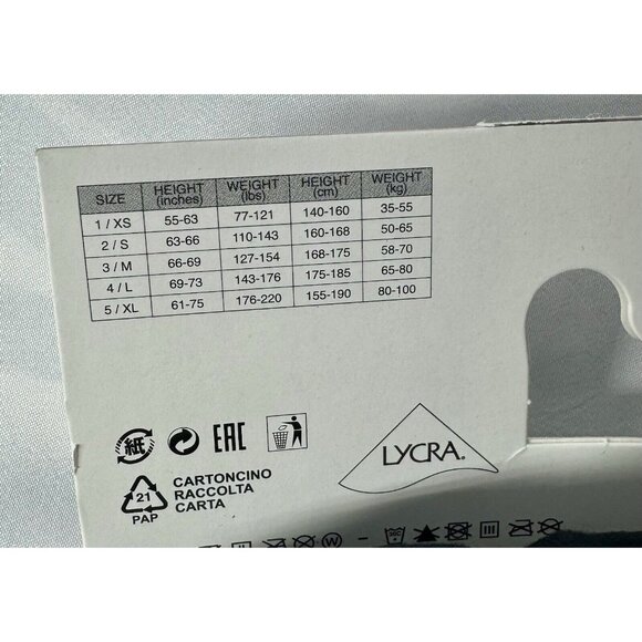 Calzedonia Cashmere Maternity Tights Black Opaque Full Toe size Medium - Picture 5 of 5